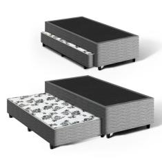 Cama Box com Auxiliar de Espuma Bicama Unique Solteiro 88cm