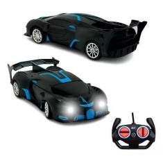 Carrinho De Controle Remoto Recarregável Acende Farol Az - Toy King