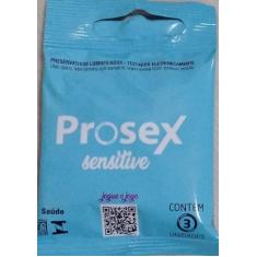 Preservativo Prosex Sensitive Premium 3Un - Inaltex Industria Brasilei