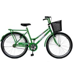 Bicicleta Aro 26 Rolamentada Urbana Retro C/ Cestinha Rodas Aluminio A