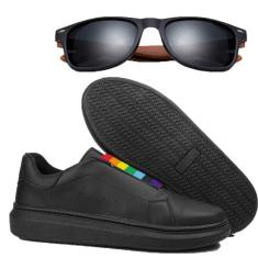 Oxford Tênis Unisex Arco-Íris Tênis Casual 33 ao 44 + Óculos - Iden Sh