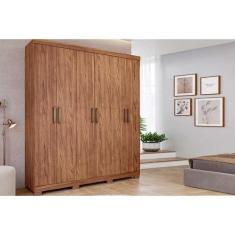 Guarda Roupa Panan Milena c/ 6 Portas c/ pés Avelã
