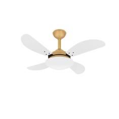 Ventilador Teto Fly Dourado 4 Pás Potente Sala Ventax 110V