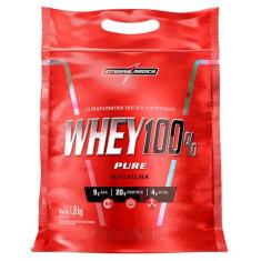 Integralmédica - Whey Protein Concentrado Baunilha 100% Pure - 21g de Proteína por Scoop, Suplementação Alimentar Pós-Treino, Fórmula Enriquecida com BCAAs - Pouch 1,8kg