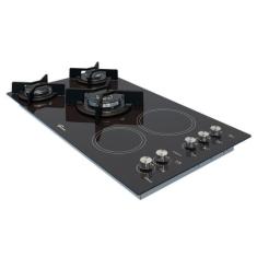 Fogão Cooktop TOP 5 Queimadores a Gás e Elétrico Fischer, Preto, 220V