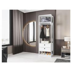 Guarda Roupa Modulado Ambiente Titan Com Gavetas Branco - Móveis Leão