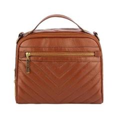 Bolsa de mão em couro estampado Lara Feminina-Feminino