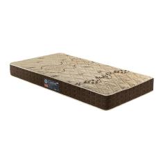 Colchão Solteiro Cama Solteiro Espuma D28 Confort Double Side 88x188cm Claro Estampado Faixa Lateral Escura Anjos