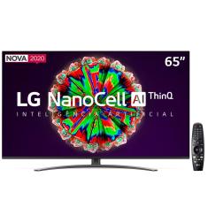 Smart TV LED 65" UHD 4K LG 65NANO81 NanoCell, IPS, Bluetooth, HDR, Inteligência Artificial ThinQ AI, Google Assistente, Alexa IOT, Smart Magic - 2020