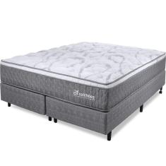 Cama Box Queen Colchão Smart Spring Mola Ensacada e Pillow Top de Espuma Viscoelástico 158x198x61cm -  BF Colchões