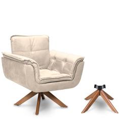 Poltrona Argus Base Palito Giratória 01 Lugar Bisart 