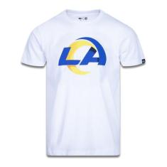 Camiseta Manga Curta Nfl Los Angeles Rams Branco Marinho New Era
