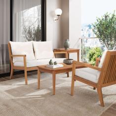 Sofá 2 Lugares Riade Acquablock Stain Jatobá/cru