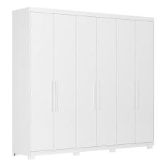 Guarda Roupa Casal Venice 62080PE Branco Brilho com Pés - Demóbile
