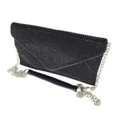 Bolsa feminina tiracolo envelope com strass brilho premium  - glamour,