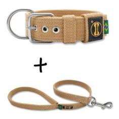 Coleira Cachorro Grande Pit Bull + Guia 80cm (Rami) - Amorosso, PP, Ra