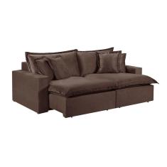 Sofá 2 Lugares Retrátil Com Encosto Fixo M-145 Veludo Martins