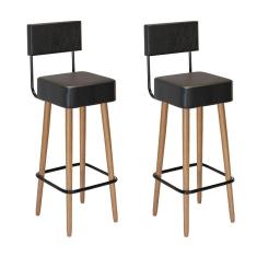 Kit 2 Banquetas Barcelona 96cm Couríssimo - Salaone