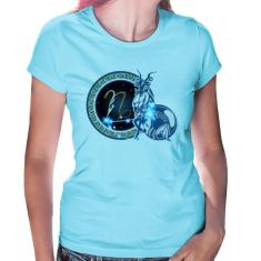 Baby Look Signo Capricórnio Astrologia - Foca na Moda, Azul bebê, P