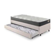 Bicama Box Solteiro material sintético Linho Areia 96x203x28 cm com Co