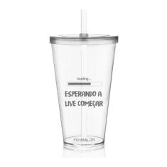 Kit 2 Copos Com Tampa E Canudo Acrílico Krystalon