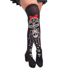 Meia 7/8 Longa Adulto Festa Fantasia Halloween Cosplay: Modelo Caveira