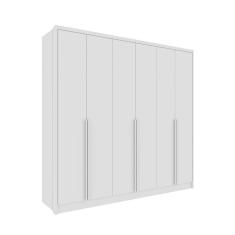 Guarda Roupa Casal 6 Portas 6 Gavetas 100% MDF Fortuna - Tcil Móveis - Neve
