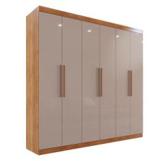 Guarda-roupa Casal 6 Portas 3 Gavetas Espanha - Mais Móveis, CINAMOMO/