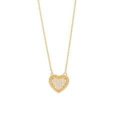 Colar Rommanel Banhado Ouro Pingente Coração Com Zircônias 531484