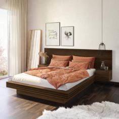 Cama Casal/Queen com Cabeceira e Mesa de Apoio Samambaia CabeCasa Made