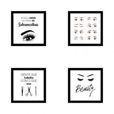 Kit De Quadros Decorativos Mdf Designer De Sobrancelhas 16