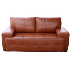 Sofá 2 Lugares Sala de Estar Roma 180 cm Couro Conhaque - Gran Belo