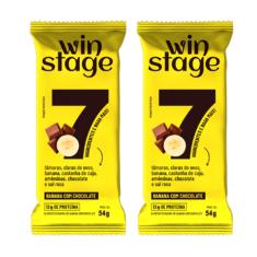 Kit 2X: Barra de Proteína Banana com Chocolate WinStage 54g