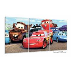 Quadro Decorativo Carros Mcqueen 120x60 em tecido