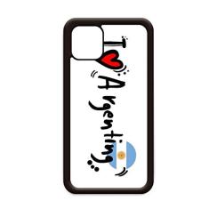 I Love Argenting Word Flag Love Heart Illustration para iPhone 12 Pro Max Capa para Apple Mini Mobile Case Shell