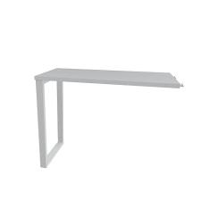 Mesa de Escritório Complemento Pé Tubular Pe25 em Mdp 90 x 45 cm Branca com Base Branca