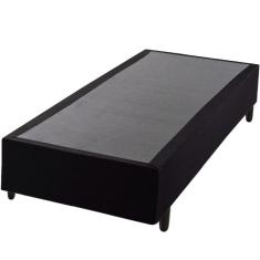 Cama base box solteiro Hellen Sommier com 38 cm de altura para colchão 88 cm de largura Preto