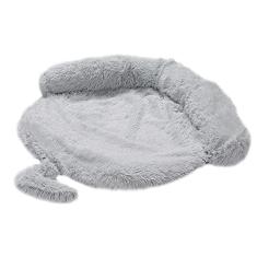 Cama de cachorro, cobertor macio de pelúcia para cães e gatos, cama lavável para animais de estimação com suporte antiderrapante, almofada de pelúcia ultramacia ideal para sofá-cama chão Belly