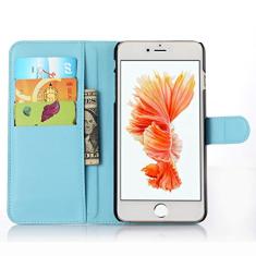 Capa para iPhone 6 Plus/6S Plus Carteira de Couro Flip Capa para iPhone 6 Plus/6S Plus Capa de Proteção de Telefone Capa com Design Simplificado