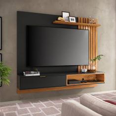 Painel Ripado Suspenso para TV até 60 Pol com Led 160x156cm Tocantins Colibri