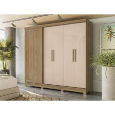 Roupeiro Mdp 5 Portas e 4 Gavetas com Pés - Kappesberg