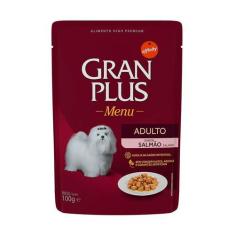 Ração Úmida GranPlus Gourmet Sachê para Cães Adultos Sabor Salmão - 10