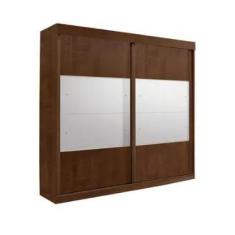 Guarda Roupa Casal 2 Portas de Correr Com Espelho Trancoso - Móveis Va