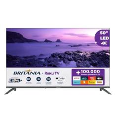 TV Smart TV 50” Britânia Roku TV LED Dolby Audio BTV50VA4REGB
