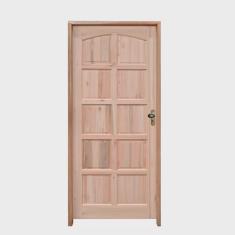 Kit Porta de Madeira 210x82cm Batente 11cm Fechadura Golf Rodam