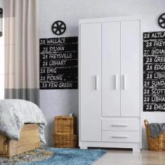 Guarda Roupa Casal 3 Portas 2 Gavetas Primacy - Batrol Móveis