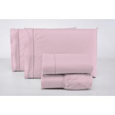 Jogo de Cama Com Elástico 3 Peças 200 Fios Casal em Ponto Palito - Cha