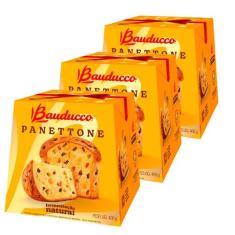 Panetone Bauducco Tradicional Frutas 3 Panettones de 400g