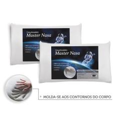 Kit 2 Travesseiro Nasa Master Comfort Antialérgico Anatômico Toque Mac