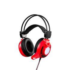 Headset Gamer Fone de Ouvido com LED MH8 Vermelho